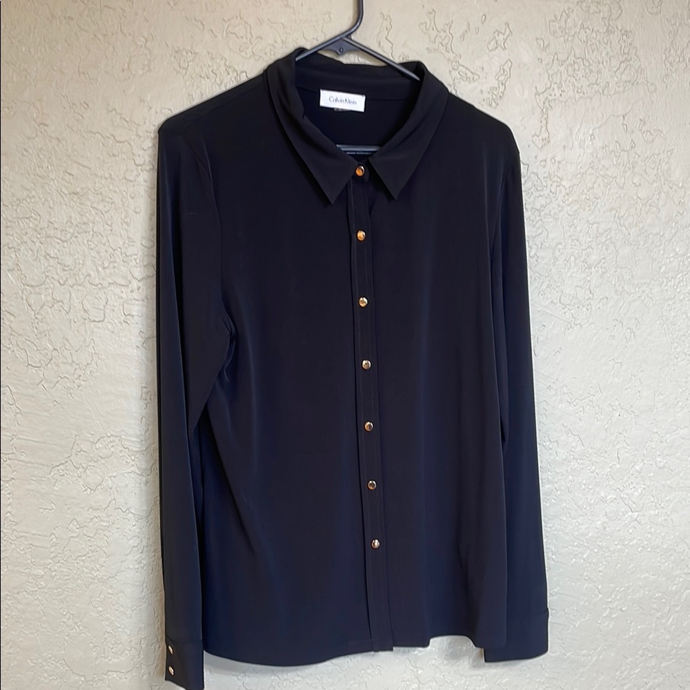 Calvin Klein Women’s Black Button Down Shirt